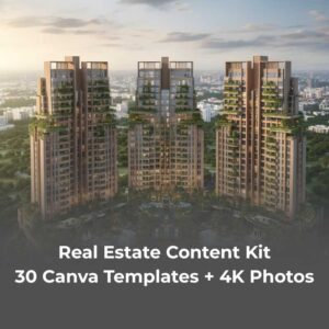 Real Estate Content Kit: 30 Canva Templates + [Bonus] 4K Photos (Royalty-Free)