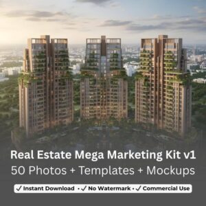 Real Estate AI Visual Marketing Kit – 50 AI Images + Canva Templates